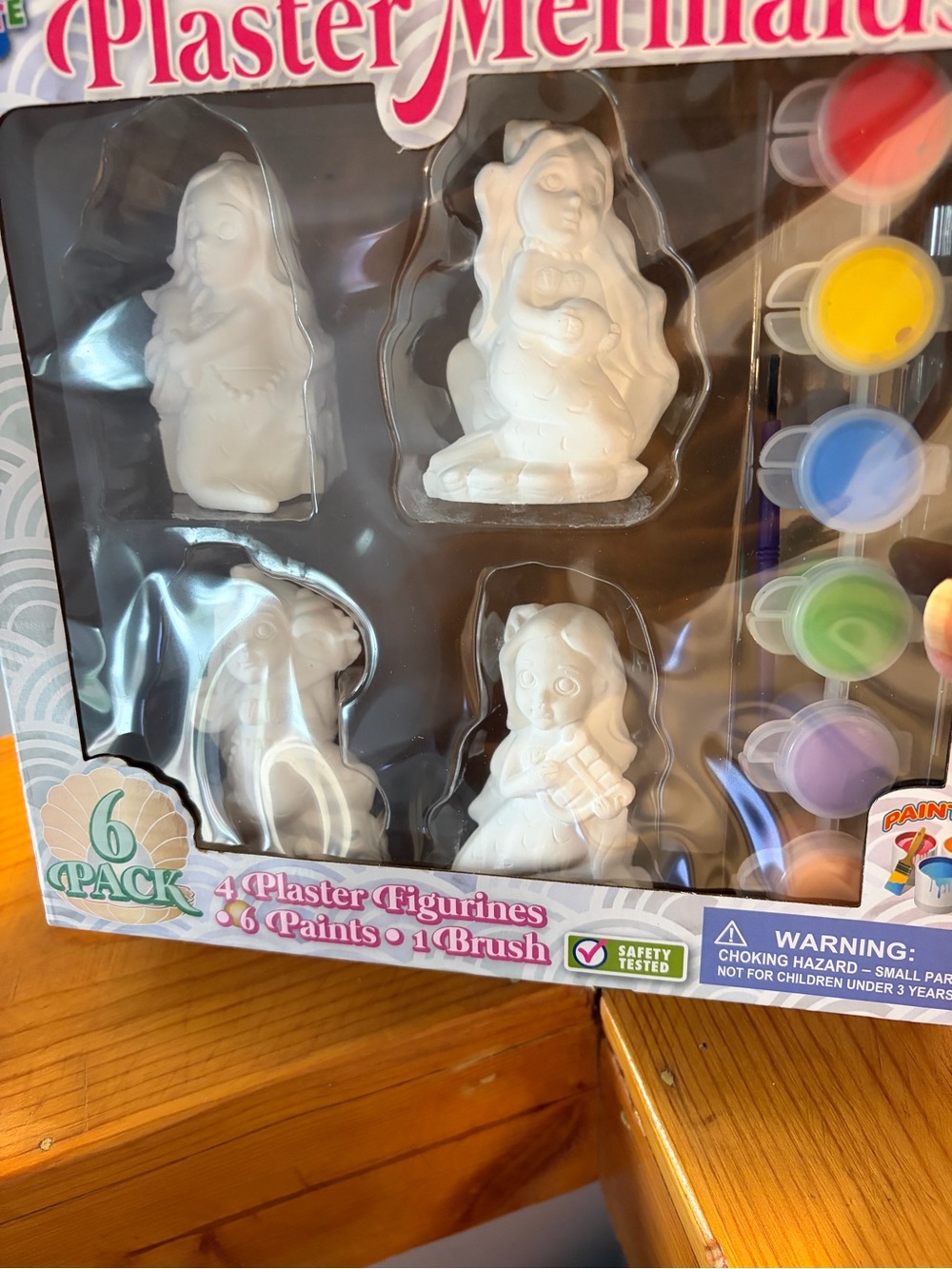 Plaster Mermaid Paint-Your-Own Figurine Kit - White